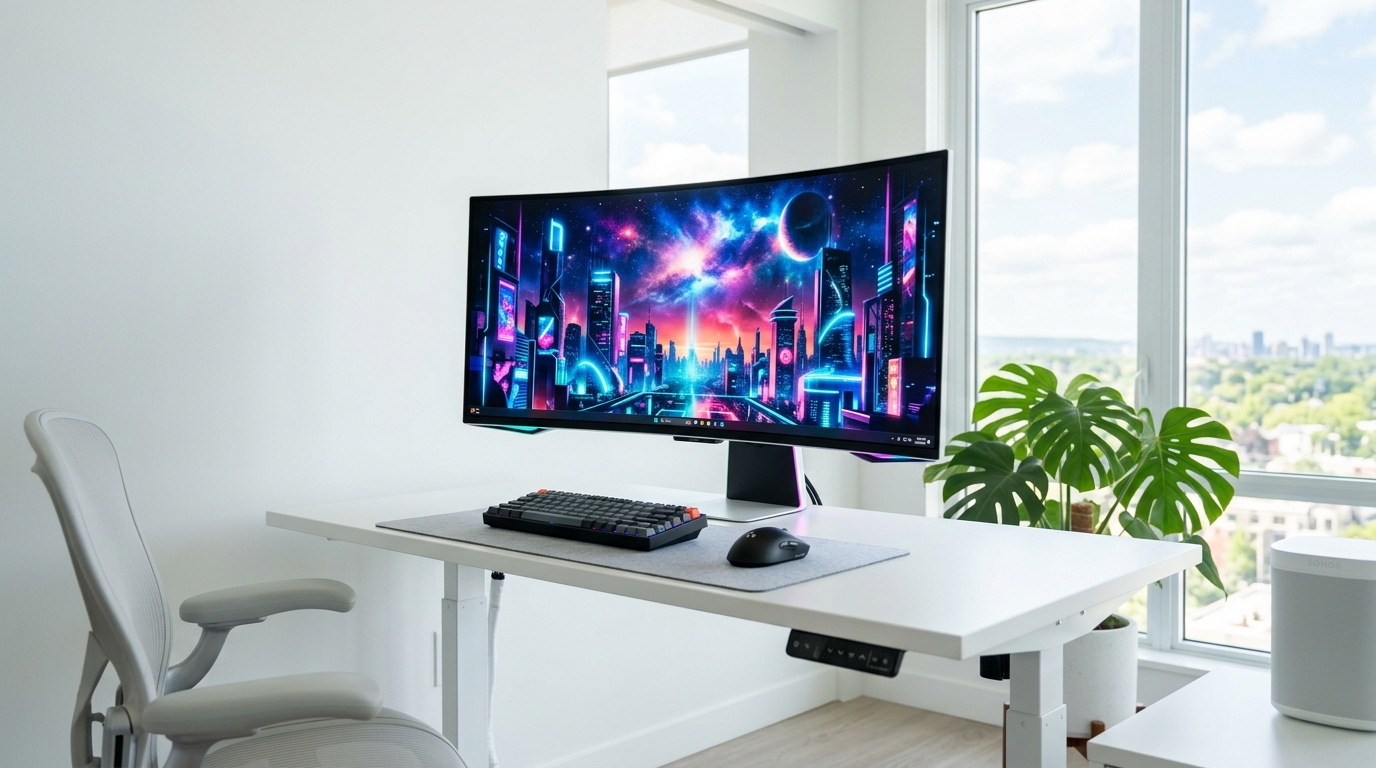 شاشة ألعاب 4K OLED منحنية 1800R